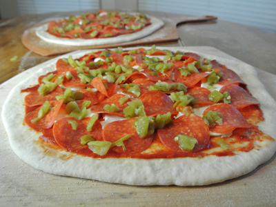 Dion's Pepperoni and Green Chile Pizza | An Inspired Cook