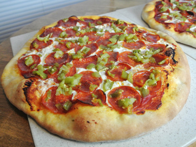 Dion's Pepperoni and Green Chile Pizza | An Inspired Cook Dion's Pepperoni and Green Chile Pizza | An Inspired Cook